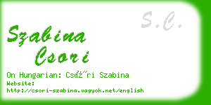 szabina csori business card